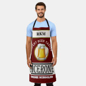 ユーモアエキスパートビールタスターオールオーバープリントエプロン エプロン (着用した状態)
