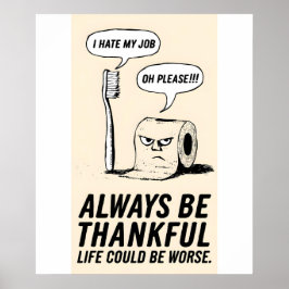 ユーモアオフィスアート: 歯ブラシとトイレットペーパーのアート ポスター