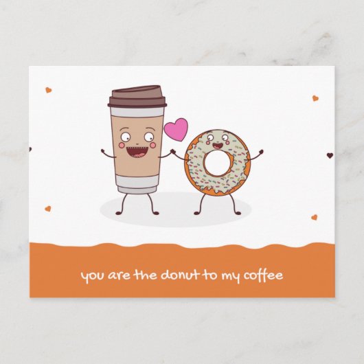 ユーモアオレンジイラストラブ ポストカード (正面)