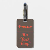 ユーモアカワイイおもしろいラゲッジタグ ラゲッジタグ (裏面縦)