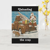 ユーモアクリスマス カード (黄色い花)