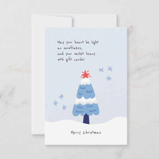 ユーモアグリーティングクリスマスツリーホリデーカスタムカード カード (正面)