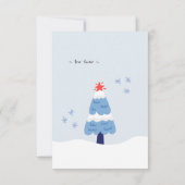 ユーモアグリーティングクリスマスツリーホリデーカスタムカード カード (裏面)