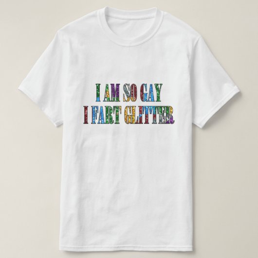 ユーモアゲイユーモアそうゲイiファルトグリッター皮肉 tシャツ (デザイン正面)
