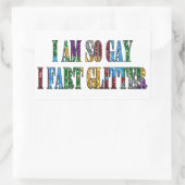 ユーモアゲイユーモアそうゲイi fartグリッター 長方形シール (バッグ)
