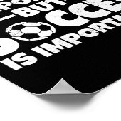 ユーモアサッカー選手の新学期ギフト子供へ ポスター (角)