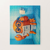 ユーモアスパイカニがテクノロジーニュースマガジンを読む ジグソーパズル (縦)