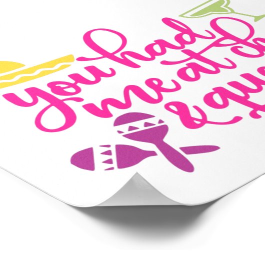 ユーモアチップスとケソ メキシカンパーティー飾り ポスター (角)