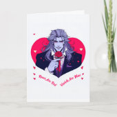 ユーモアデートすることハートガールフレンドおもしろいバレンタインデー カード (正面)