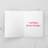 ユーモアデートすることハートガールフレンドおもしろいバレンタインデー カード (内部)