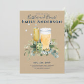 ユーモアバブルnブルズビールシャンパーズブライダルシャワー 招待状 (スタンド正面)