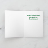 ユーモアパーソナライズされたクリスマスカード カード (内部)
