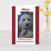 ユーモアパーソナライズされたクリスマスカード カード (黄色い花)