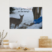 ユーモアベビーバックスノーブルーベビースイング ポスター (キッチン)