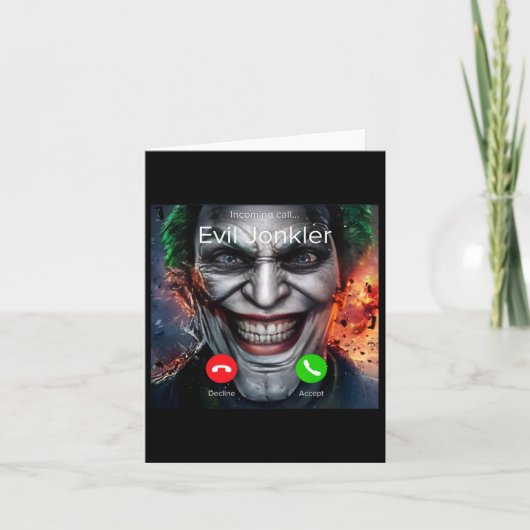 ユーモアホラー悪霊ヨンクラーからの着信おはよう カード (正面)