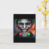 ユーモアホラー悪霊ヨンクラーからの着信おはよう カード (黄色い花)