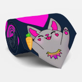 ユーモアロおもしろいマンチックハートバニーハニー ネクタイ (ロール)