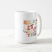 ユーモア予測できなおもしろいのよくはしゃぐ過大思考レトロ コーヒーマグカップ (正面右)