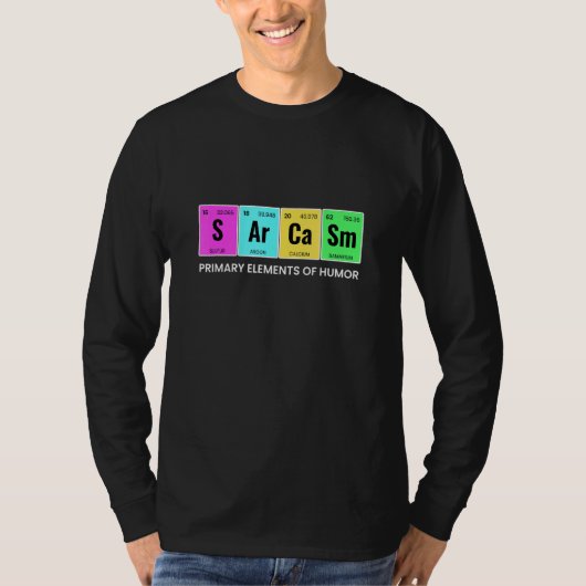ユーモア周期要素周期の主要要素 Tシャツ (正面)