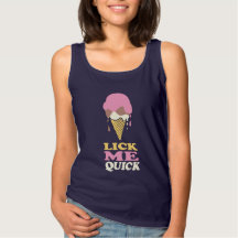 ユーモア夏のアイスクリーム溶けクイックシャツを舐める