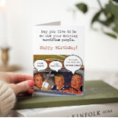 ユーモア大人パパ運転誕生日グリーティングカード サンキューカード