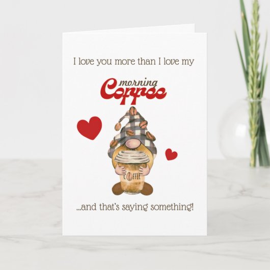 ユーモア引用文かわいい格言コーヒーバおもしろいレンティーンズデー カード (正面)