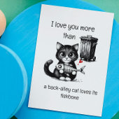 ユーモア引用文かわいい猫のおもしろいバレンタインデー カード