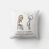 ユーモア引用文スティックマンフェイシャルおもしろいバレンタインデー クッション (正面)