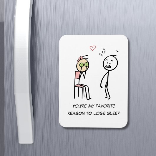 ユーモア引用文スティックマンフェイシャルおもしろいバレンタインデー マグネット