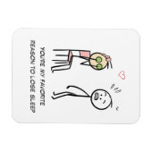 ユーモア引用文スティックマンフェイシャルおもしろいバレンタインデー マグネット (横)