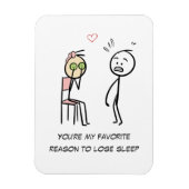 ユーモア引用文スティックマンフェイシャルおもしろいバレンタインデー マグネット (縦)
