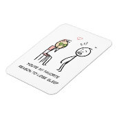 ユーモア引用文スティックマンフェイシャルおもしろいバレンタインデー マグネット (左側)