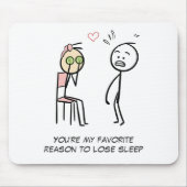 ユーモア引用文ステックマンジョークヴァレおもしろいンティーンズの日 マウスパッド (正面)