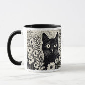 ユーモア引用文フローラ猫なにかしら マグカップ (左)