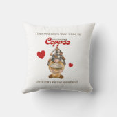 ユーモア引用文格言コーヒーバおもしろいレンティーンズデイギフト クッション (裏面)