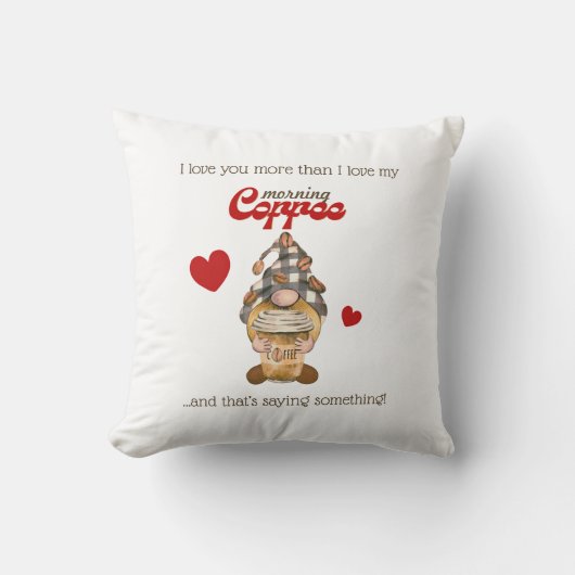 ユーモア引用文格言コーヒーバおもしろいレンティーンズデイギフト クッション (正面)