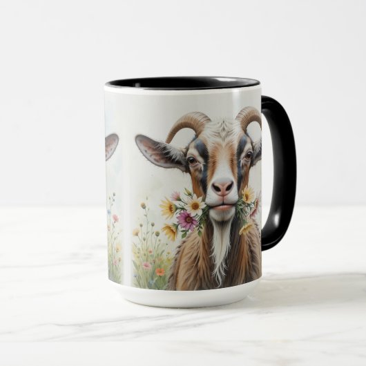 ユーモア愛される古いヤギ,動物,ファームペット マグカップ (正面右)