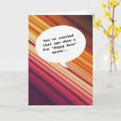 ユーモア愛好家ハッピーアワーゲッチオールドおもしろい誕生日 カード (黄色い花)