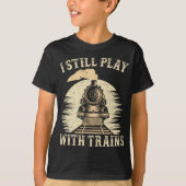 ユーモア機関車列車スポッター鉄道 Tシャツ (正面)