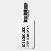 ユーモア満点！エコノミーなんて似合わないでしょ？ミニマリスト ラゲッジタグ (正面縦)