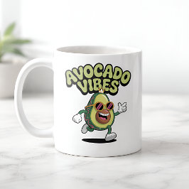 ユーモア満載のサングラス アボカド コーヒーマグカップ