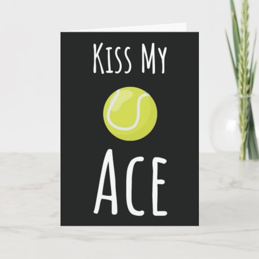 ユーモア満載のテニスカード　友達のためのスポーツユーモアプレーヤー カード (正面)