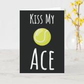 ユーモア満載のテニスカード　友達のためのスポーツユーモアプレーヤー カード (黄色い花)