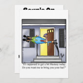 ユーモア満載のディナー招待状 "Spectickles" 笑いが止まらない 招待状 (正面/裏面)