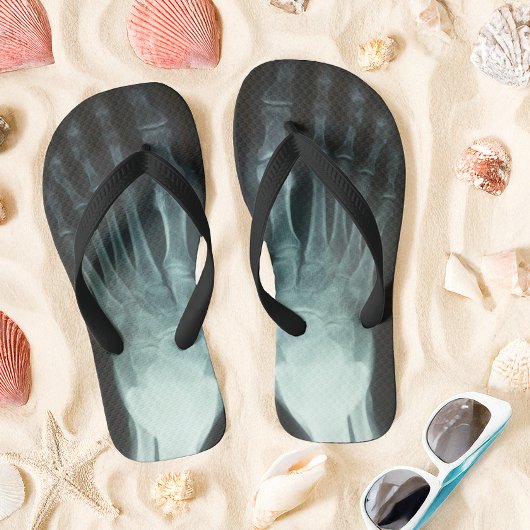 ユーモア満載のハロウィーン向け骨のX線写真の面白いサンダル ビーチサンダル