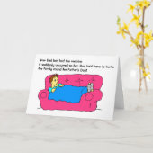 ユーモア満載のワクチン漫画 父の日 カード (黄色い花)