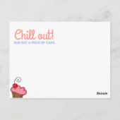 ユーモア満載の名言 イラスト デザート ポストカード (裏面)