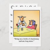 ユーモア満載の女子会「おうちパーティー」招待状 招待状 (正面/裏面)