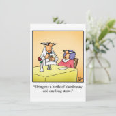 ユーモア満載の女子会「おうちパーティー」招待状 招待状 (スタンド正面)