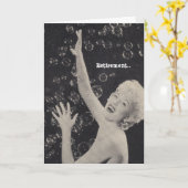 ユーモア満載の引退 チャンピエーゼのバブル Lady カード (黄色い花)